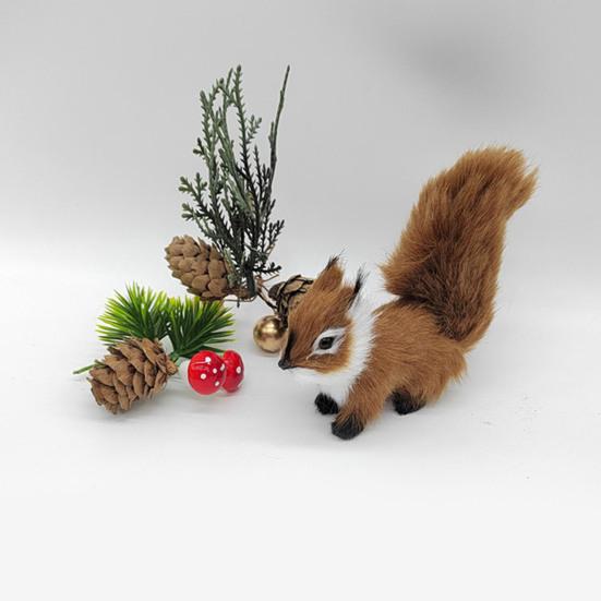 Eichhörnchen Modell Kunstfell Realistisch Niedlich Nagetier Miniatur Figur Ornament Handwerk Mini Fake Eichhörnchen Statue Figur Ornament Geburtstagsgeschenk