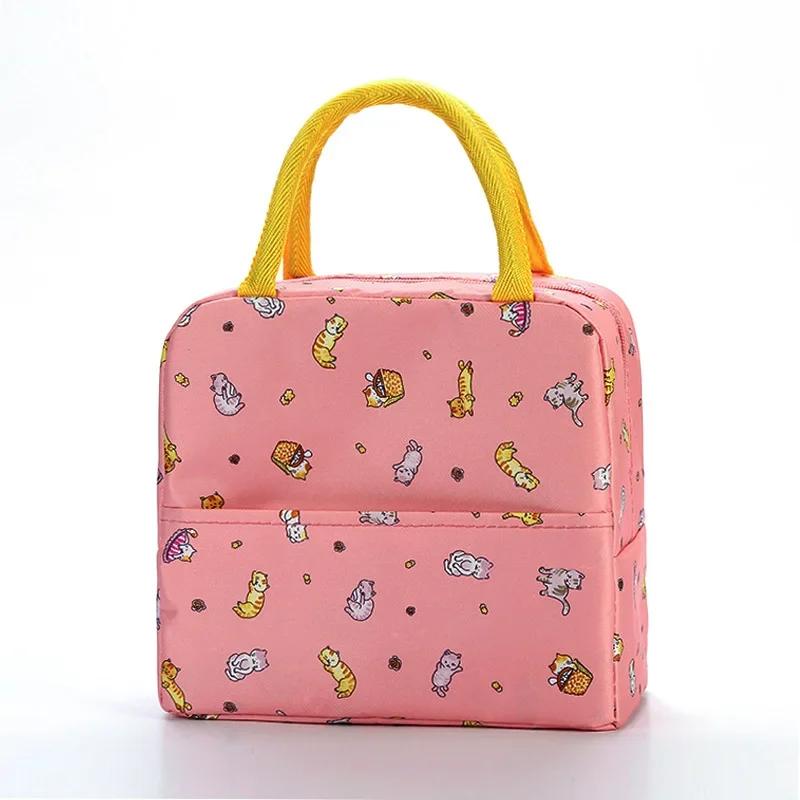 Portable Insulated Thermal Cooler Lunch Bag Box For Women Girls Kids Children Food Fresh Tote Cartoon Pouch