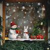 Cartoon Christmas Snowman Little Rabbit Electrostatic Adsorption Glass Sticker Home Decoration Sticker
