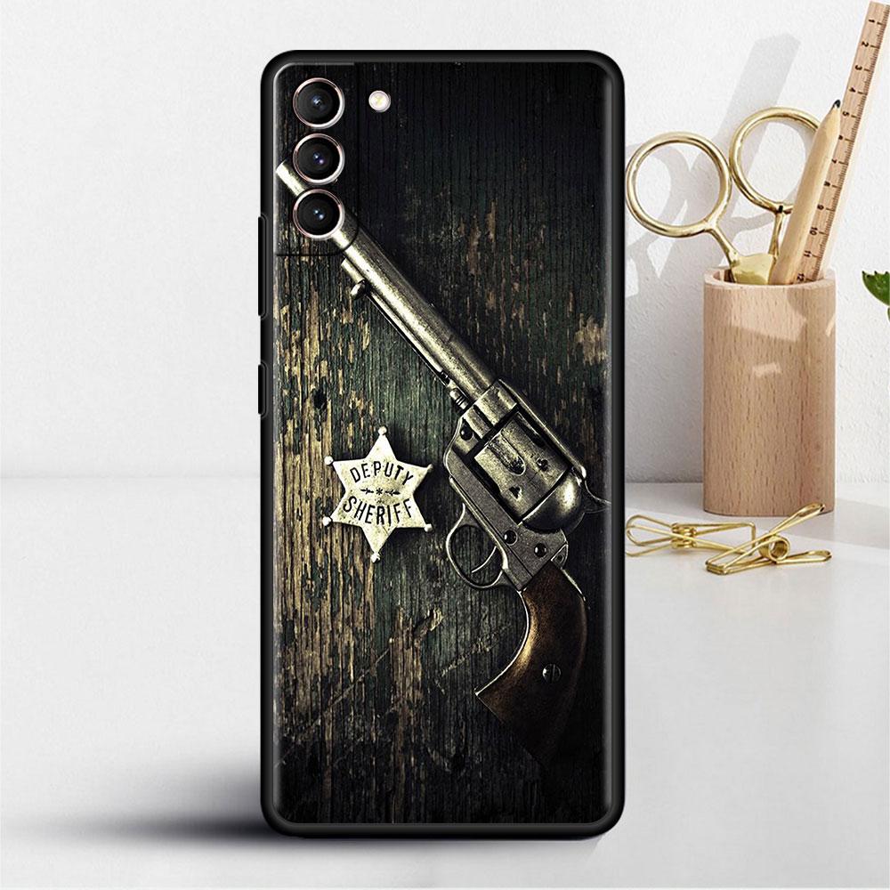 AK47 Handgun Gun BUllets Soft Case For Samsung Galaxy S22 S20 FE S21 S10 S9 Plus S8 Note 20 Ultra 10 Lite Phone Cover Shell