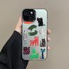 Creative Art Color Cats Laser Phone Case For iPhone 14 13 12 Mini 11 Pro Max 15 16 Pro Max Plus Shockproof Protective Back Cover