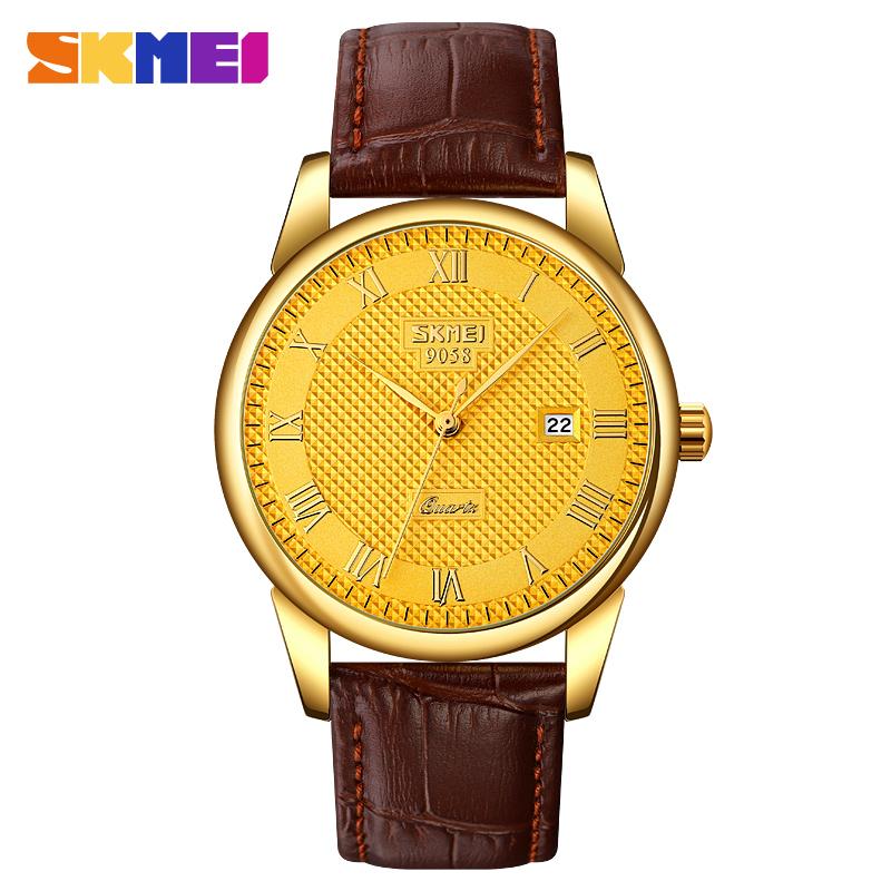 SKMEI 9058 Top Brand Couple Quartz Watch Date Watch Men's and Women's Fashion Leisure Waterproof Calendar Business Watch Reloj
