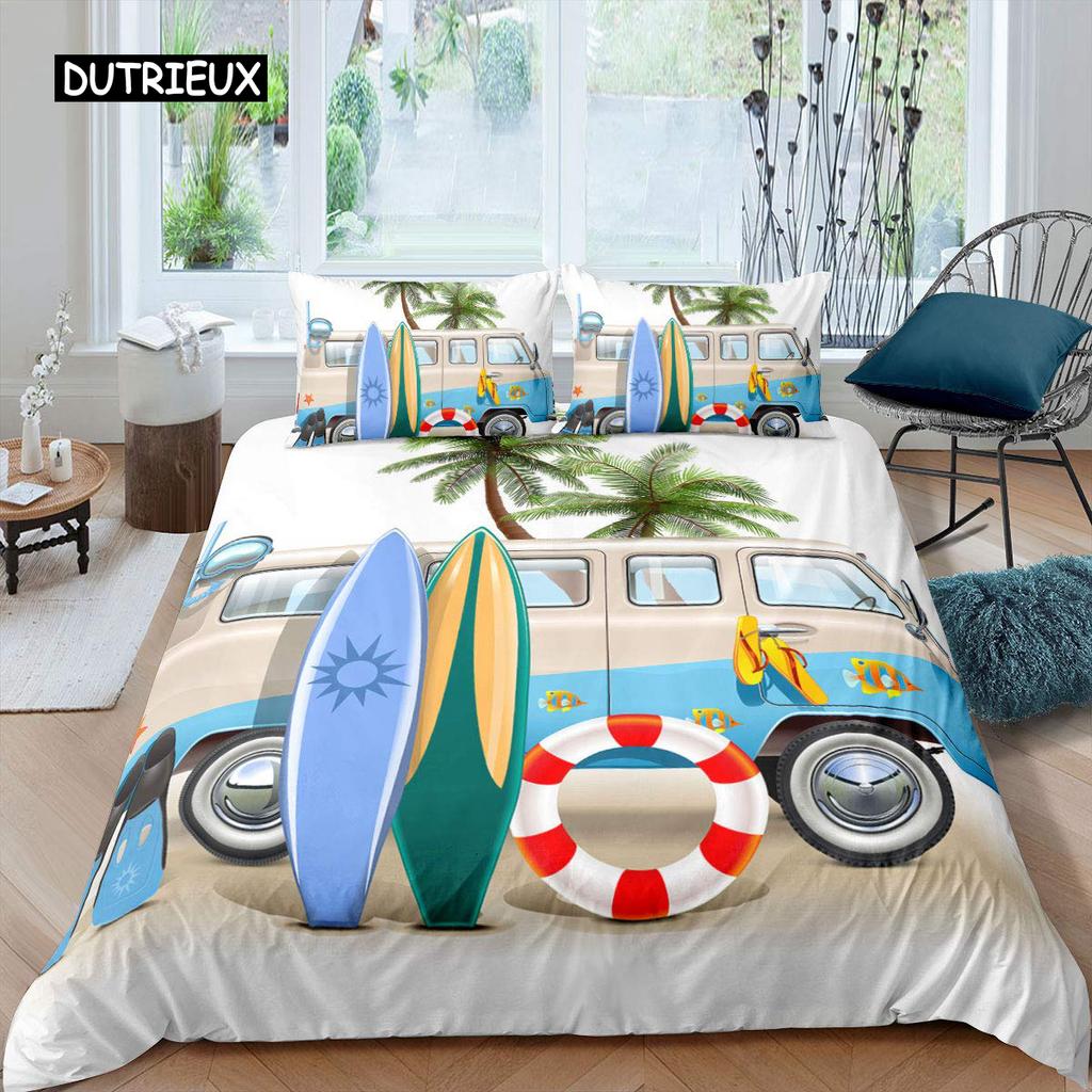 Comfortable Cartoon Pattern Duvet Cover Set With Duvet Cover And Pillowcases King Queen Twin Sizes For All Ages