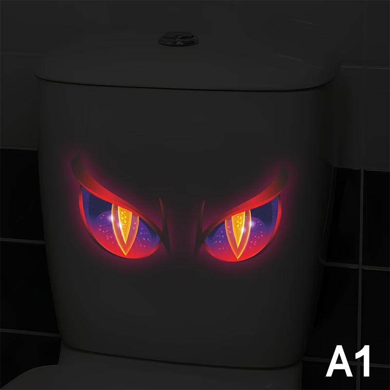 

Світловідбивна наклейка на унітаз «Око демона» Самоклеюча Знімна ПВХ Наклейка для ванної кімнати Наклейка для декору дому Наклейка на стіну «Світиться в темряві» A1