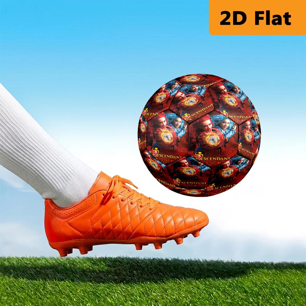Descendants Rise Red Soccer Ball Suitable For Both Training And Competition High Elasticity Very Elastic