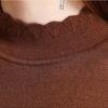 Autumn Winter Women's Half Turtleneck Knit Dress Slim Fit Polka Dot Print  Pullover Long Sweater Dress