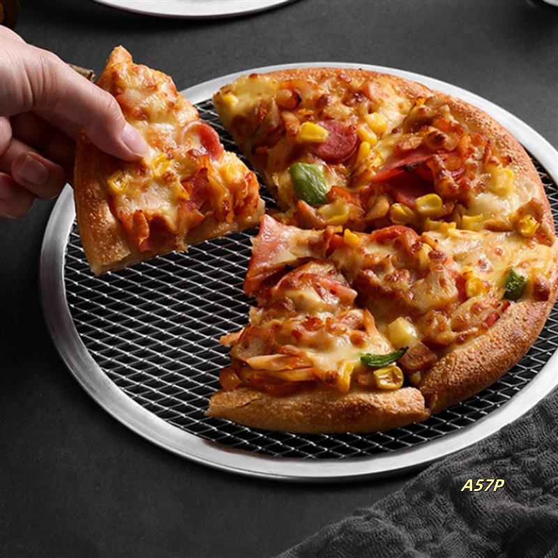 2Pcs 10Inch Aluminum Seamless Rim Pizza Baking Screen - Perfect Crisp, Enhanced Airflow