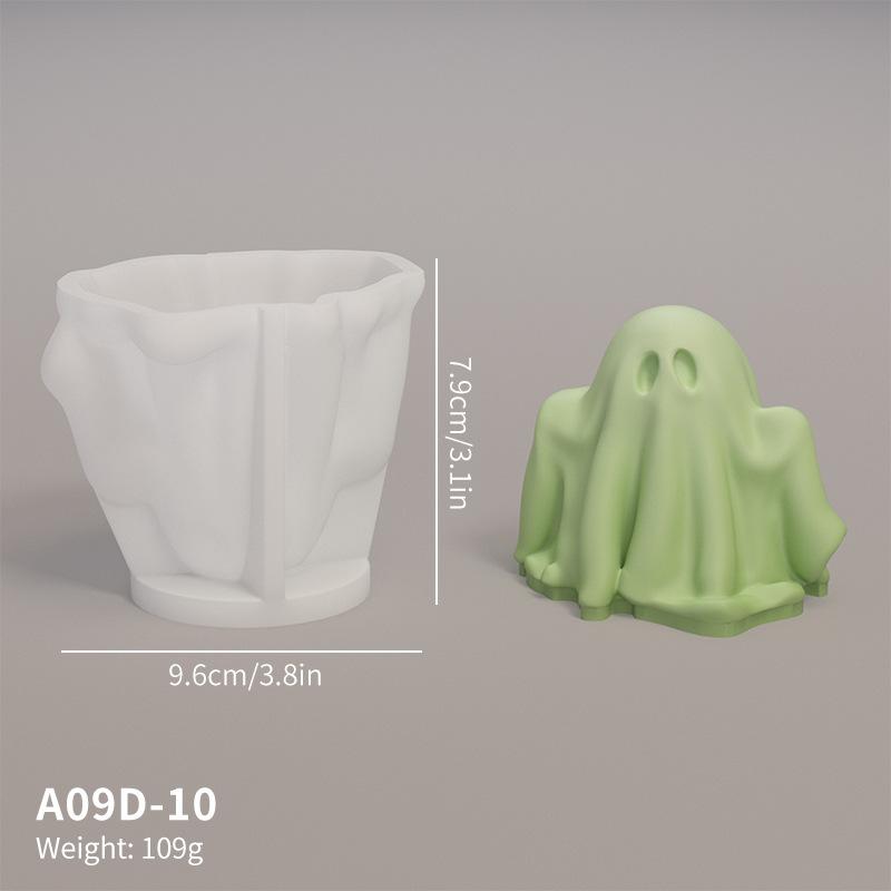 3D Ghost Pumpkin Zombie Silicone Molds DIY Halloween Candle Crafts Plaster Resin Cast Mold Home Artwork Make Halloween Gifts