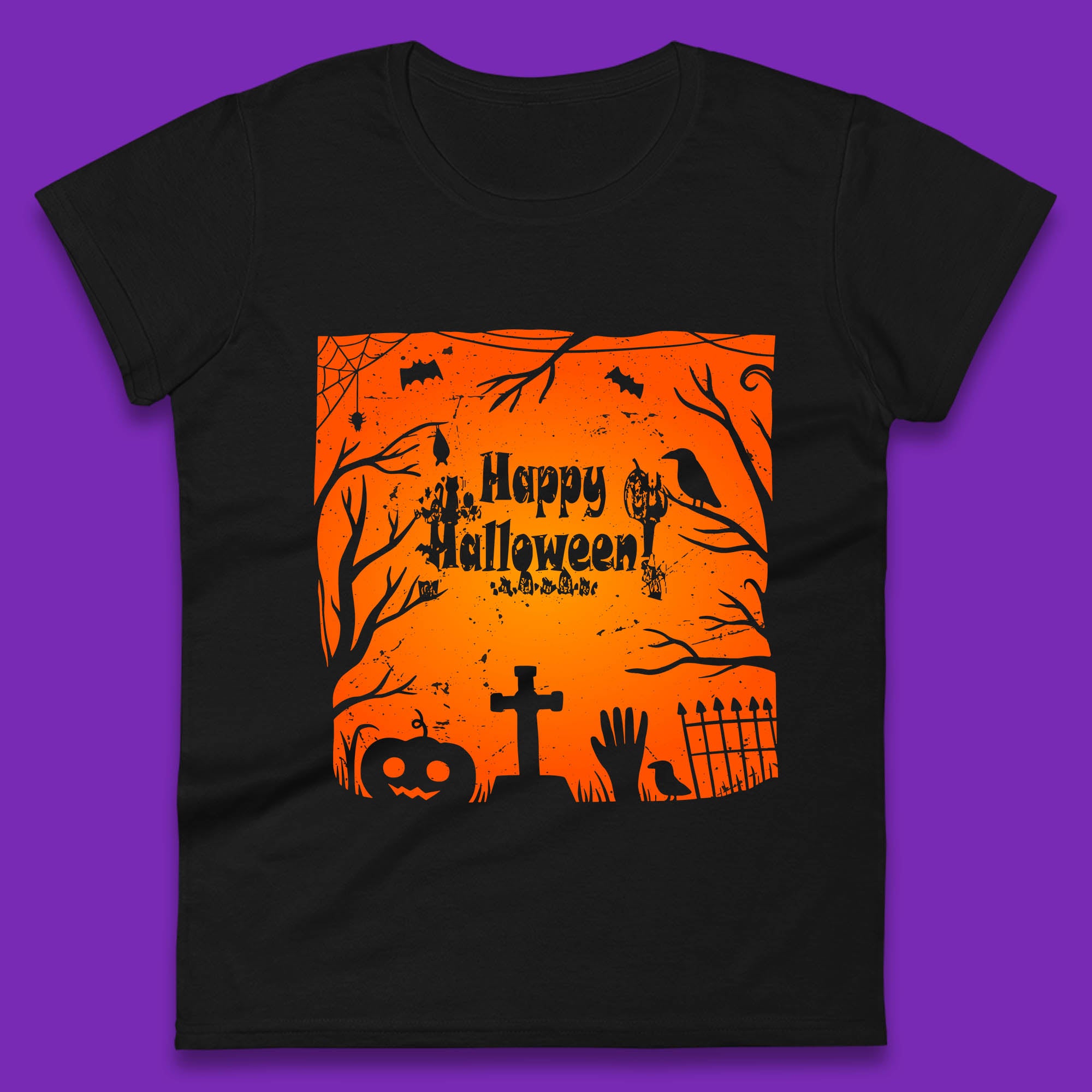 

Happy Halloween Witch Hand Cross Sign Scary Pumpin Spooky Terrific Halloween Night Womens Tee T Shirt Mens Tops Unisex Top 2XL
