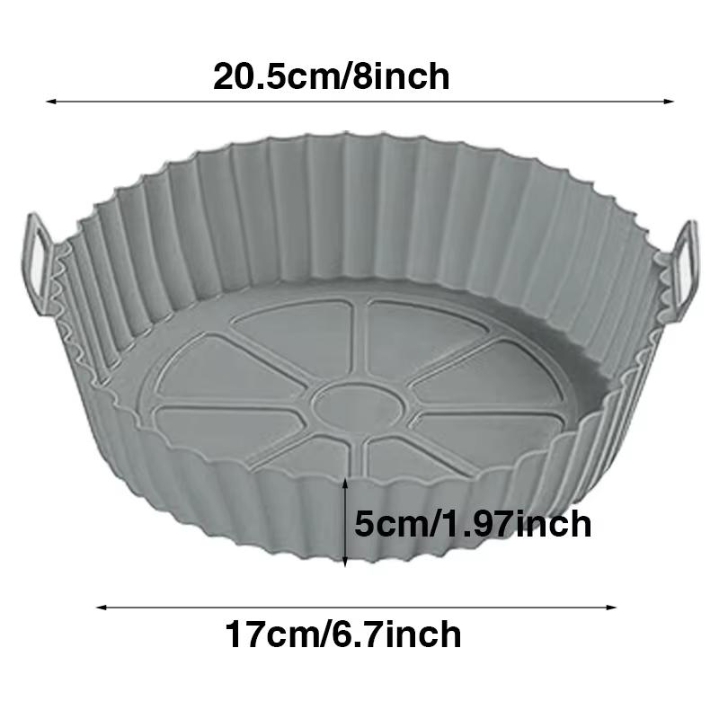 Airfryer Silicone Basket Reusable Baking Tray Silicone Mold for AirFryer Pizza Fried Chicken Basket Air Fryer Liners Accessories