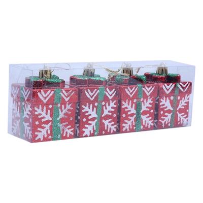 Plastic Gift Box Ornaments Easy To Hanging Christmas Tree Decoration For Indoor Outdoor Holiday Display