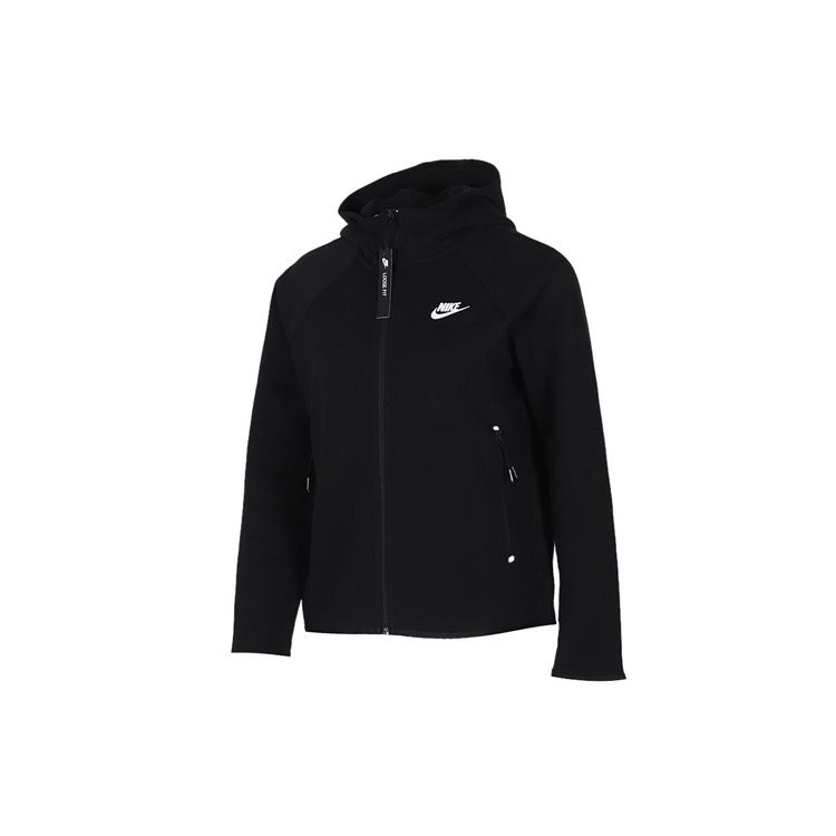 Nike Women s Sportswear Tech Fleece Cape Full Zip Hooded Jacket Black BV7566-010 S