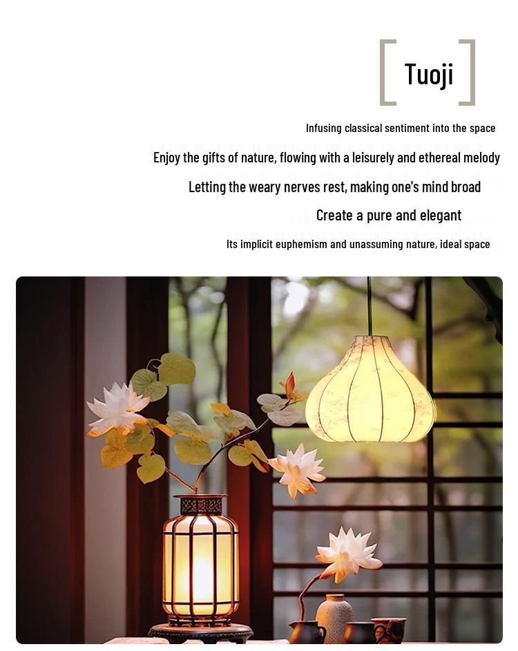 Brand New Zen Retro Wabi-Sabi Fabric Lantern Floor Lamp for Living Room & Tea Room Atmosphere