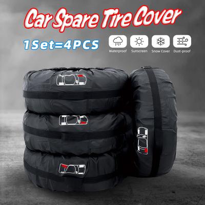 ISGTDRM Lot Car Spare Tire Cover Auto Wheel Tire Storage Bags Dustproof Protective Cover Car Styling Vehicle Tyre Accessories