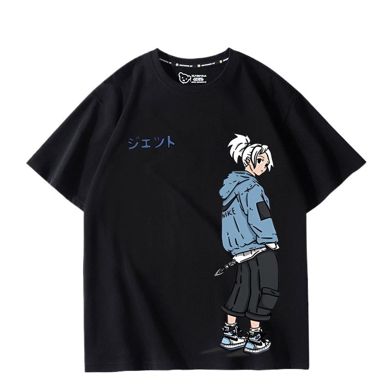 Valorant JETT Trička Hra Nejnovější Tričko pro Muže Unisex Základní Tričko Hip Hop Narozeninové Dárky Topy Oblečení Pro Choice