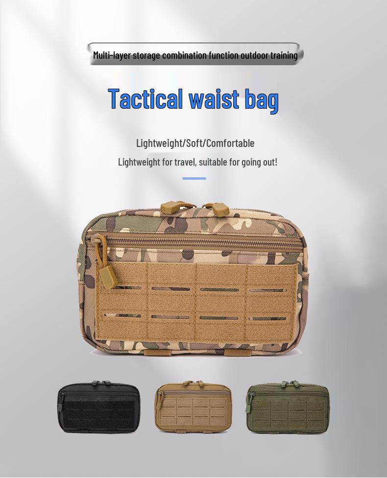Tactical Molle Outdoor Waist Bag with Laser-Cut Design