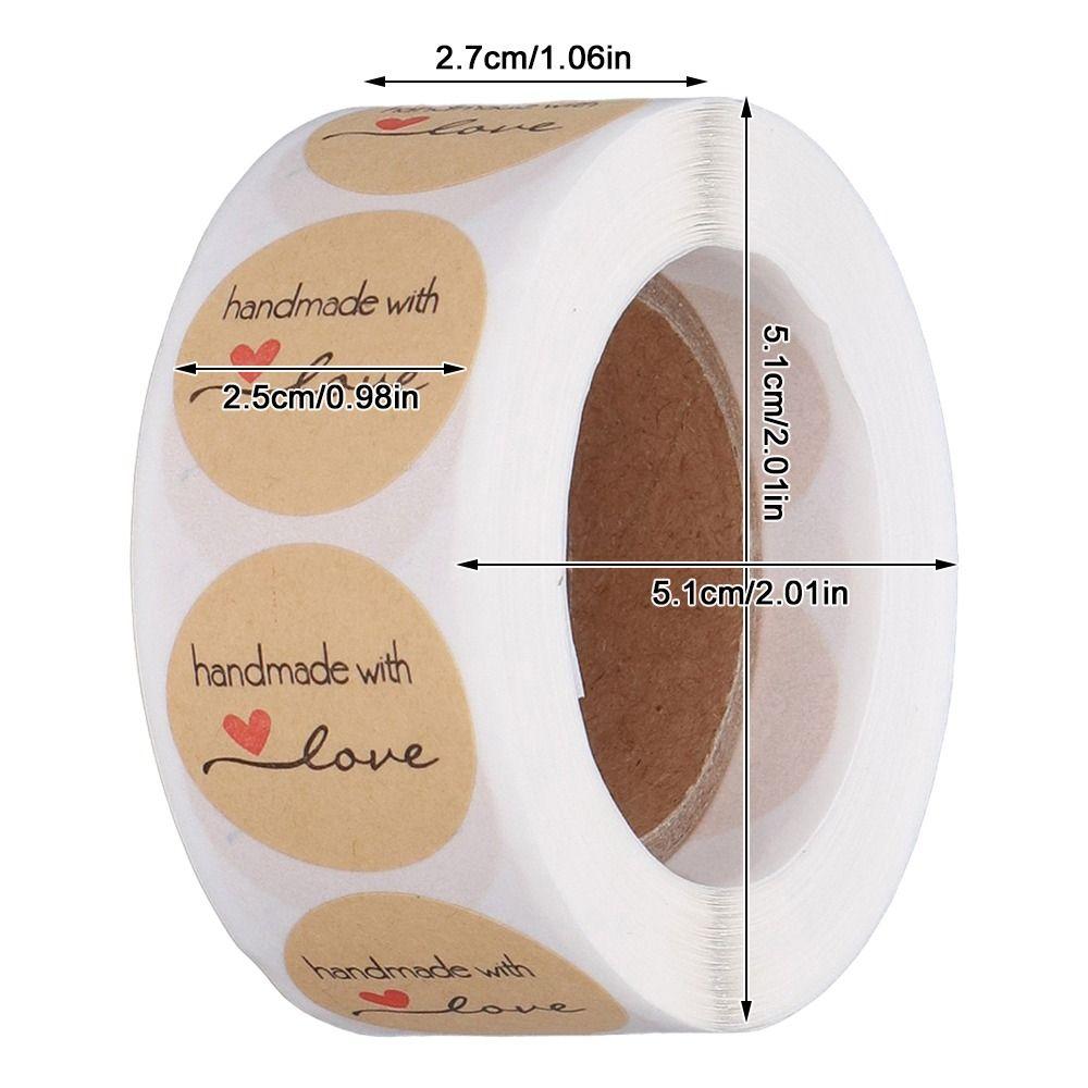 Round Shape Round Label Stickers Kraft Material Seal Labels Kraft Paper Stickers  Envelope Sealing