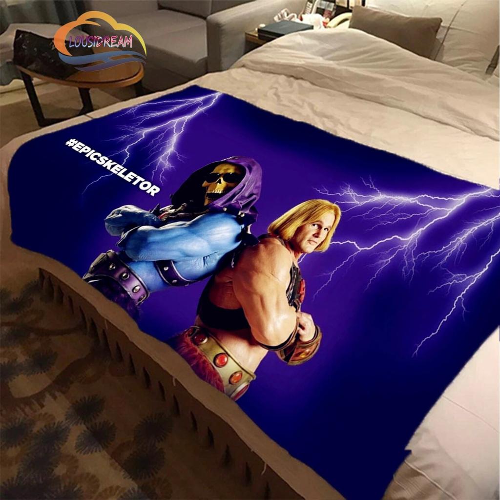 Cartoon Masters of the Universe wool blanket Jindian animation cashmere  fashion  Portable Flannel Warm camping