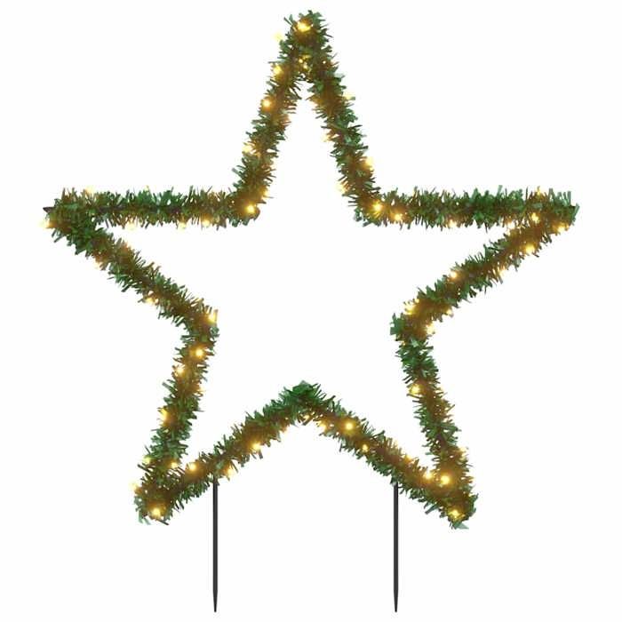 VidaXL Décoration lumineuse étoile de Noël avec piquets 80 LED 60 cm 357725
