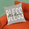 45x45CM Square Pillow Case Natural Plant Fashion Letter Print Modern Zipper Linen