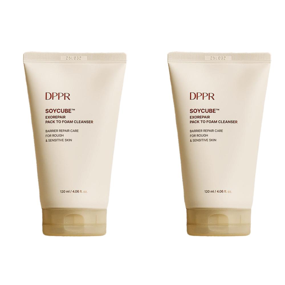 DPPR Soy Cube Exo Repair Soy Milk Pack-to-Foam Cleanser 120ml 2pcs