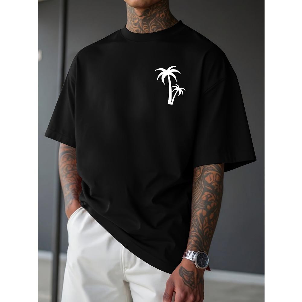 

Мужская Мода Креативный Дизайн Круглая Печать Букв Печать Спортивная Повседневная Универсальная Футболка с коротким рукавом S