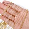 5 Pieces/Lot Adjustable Chains 18K Gold Plated Necklace Chains For Jewelry Making Findings,Pendants Chain with Lobster Clasps