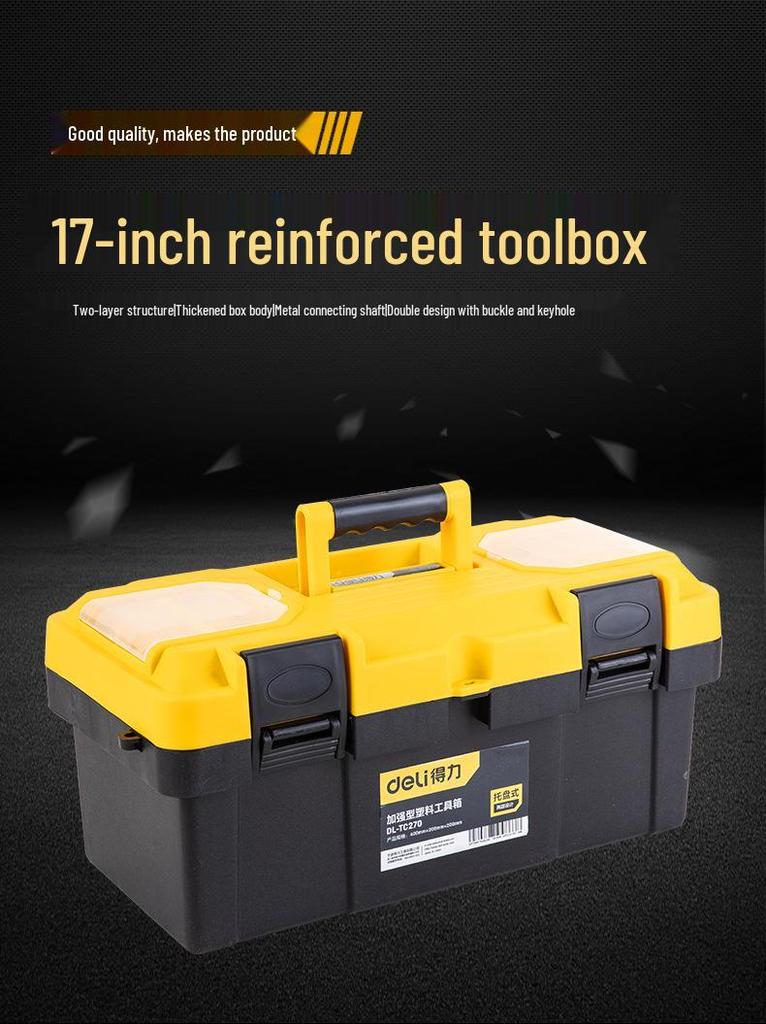Deli Tools 17" Multi-Functional Portable Tool Storage Box DL-TC270