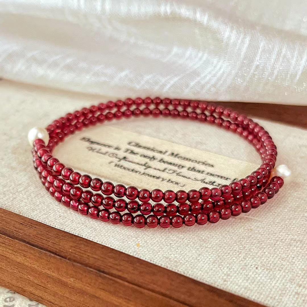 Vintage Natural Garnet Bracelet Bracelet