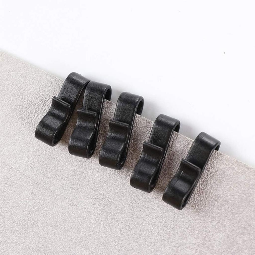 Háček na světelný řetěz ve tvaru S Klip Pevné háčky na okap Černý/Bílý Plastové Elastické Utahovací háčky Vánoce