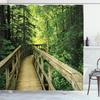 Nature Shower Curtain, Park Summertime Scenic View Environment Ecology Nature Holidays Adventure Scene, Cloth Fabric B