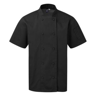 Premier Mens Coolchecker Short-Sleeved Chef Jacket