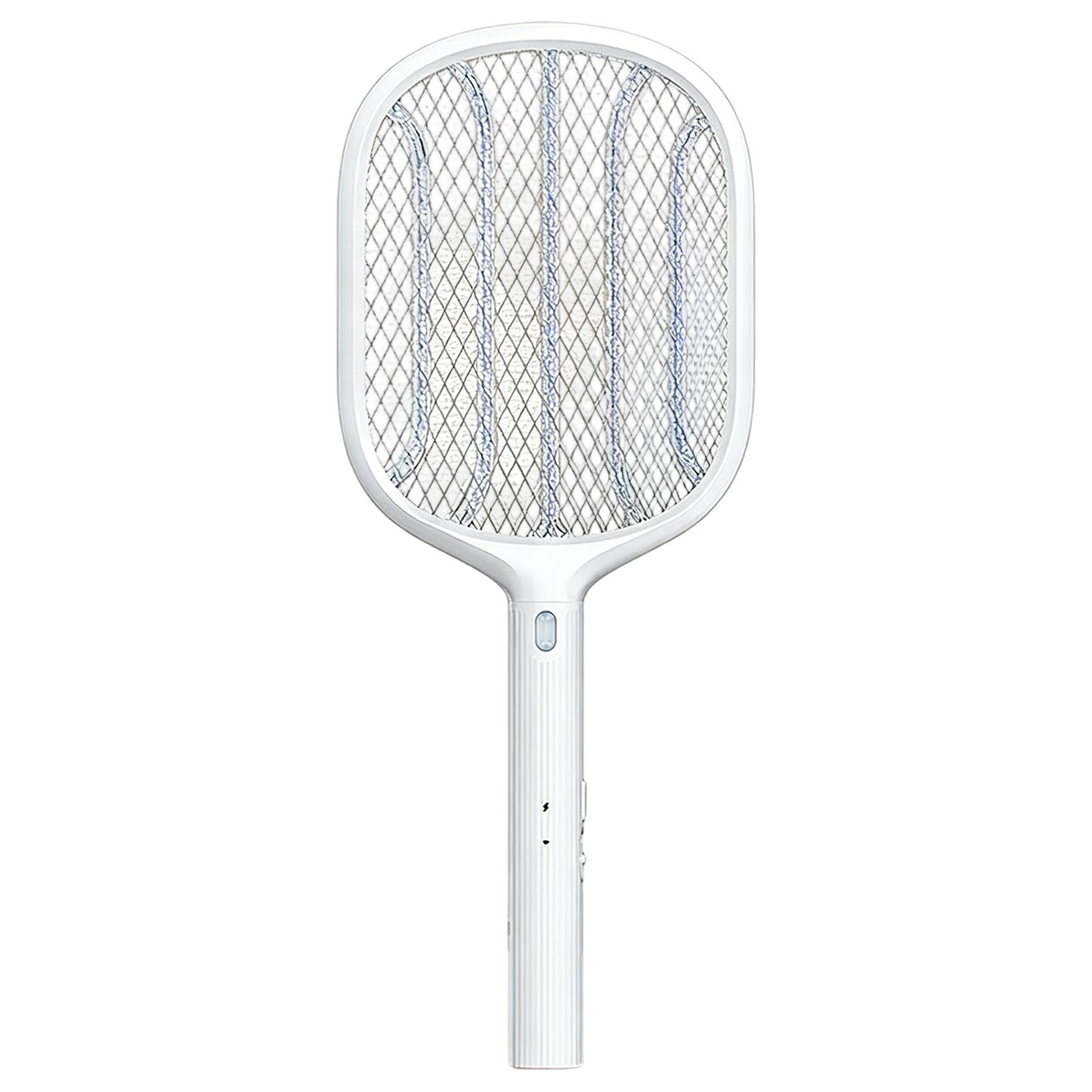 

Electric Mosquito Swatter Rechargeable Insect Zapper Racket with Triple Layer Mesh and LED Indicator for Indoor Outdoor Use One Size