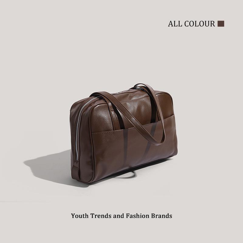 Autumn and Winter New Shoulder Crossbody Leather Large-capacity High-end Niche Commuter Bag