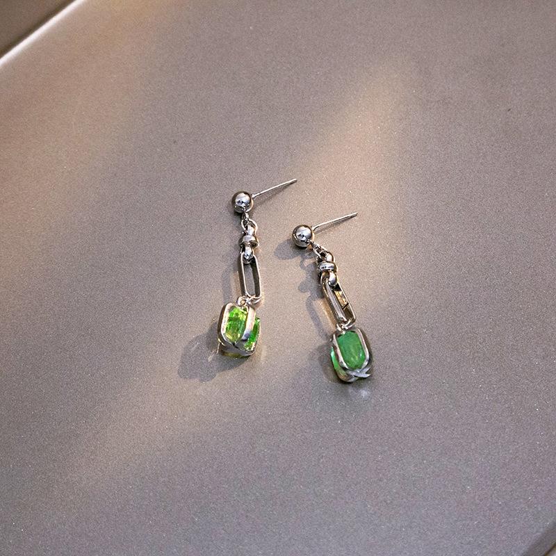 BLINGBAY 2023 Damen Ohrringe Retro Grün Kristall Stein Tropfenform Accessoires Modeschmuck Accessoires Ohrringe Moderner Schmuck Geschenke