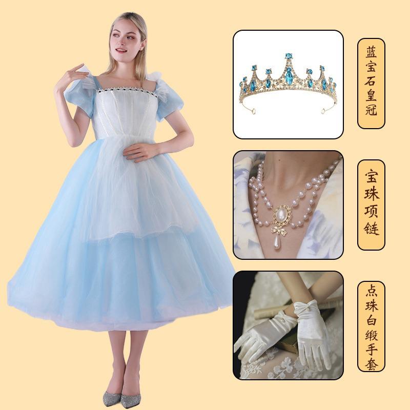 Snow White Ariel Anna Cinderella Bell Elsa Dress Adult Performance Costume