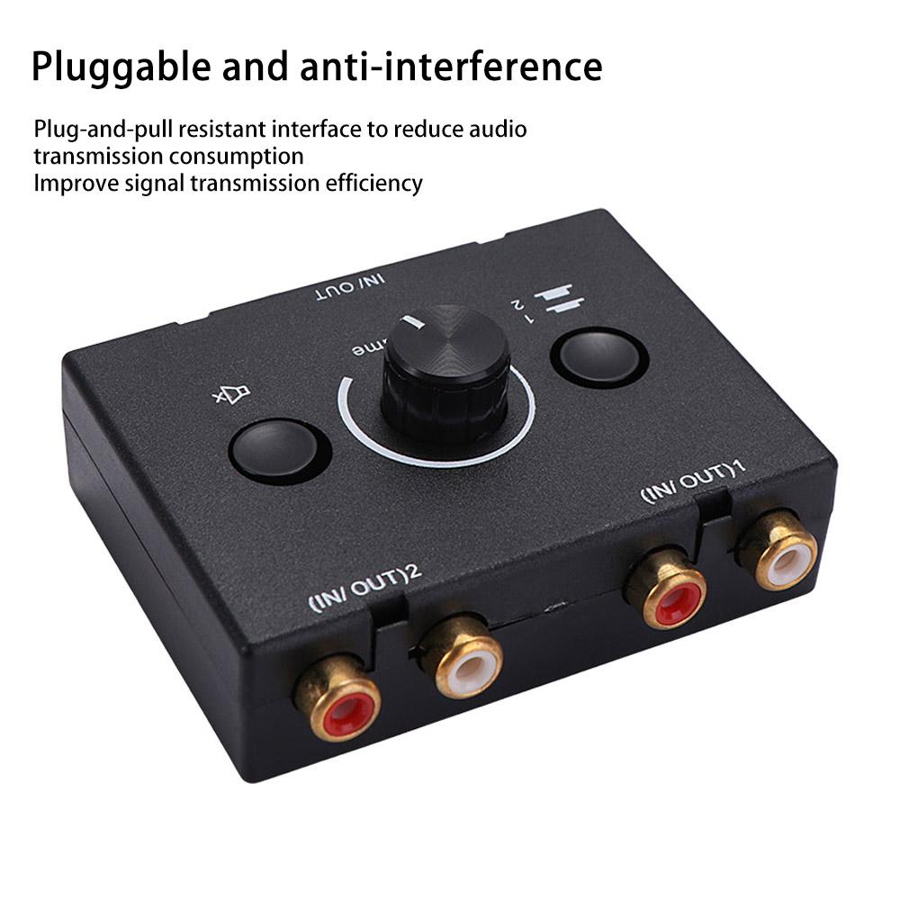 Splitter Audio Splitter Stereo Audio Decoder Amplifier 2 In 1 Out Audio Switcher Home