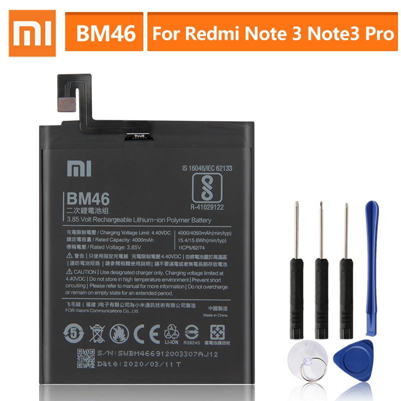 Xiao Mi Оригинальная телефонная батарея BM46 для Xiaomi Примечание 3 redmi Note3 Pro Note 3 BM46 Замена батареи 4050mAh – купить по низким ценам в интернет-магазине Joom