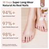 Saviland Nail Tips and Glue Gel 216 Toe Nail Short French Toe Brown Fake Toe Strong Nail for Nail Nail Nail Drill Nail File Buffer for Nail Art Kit