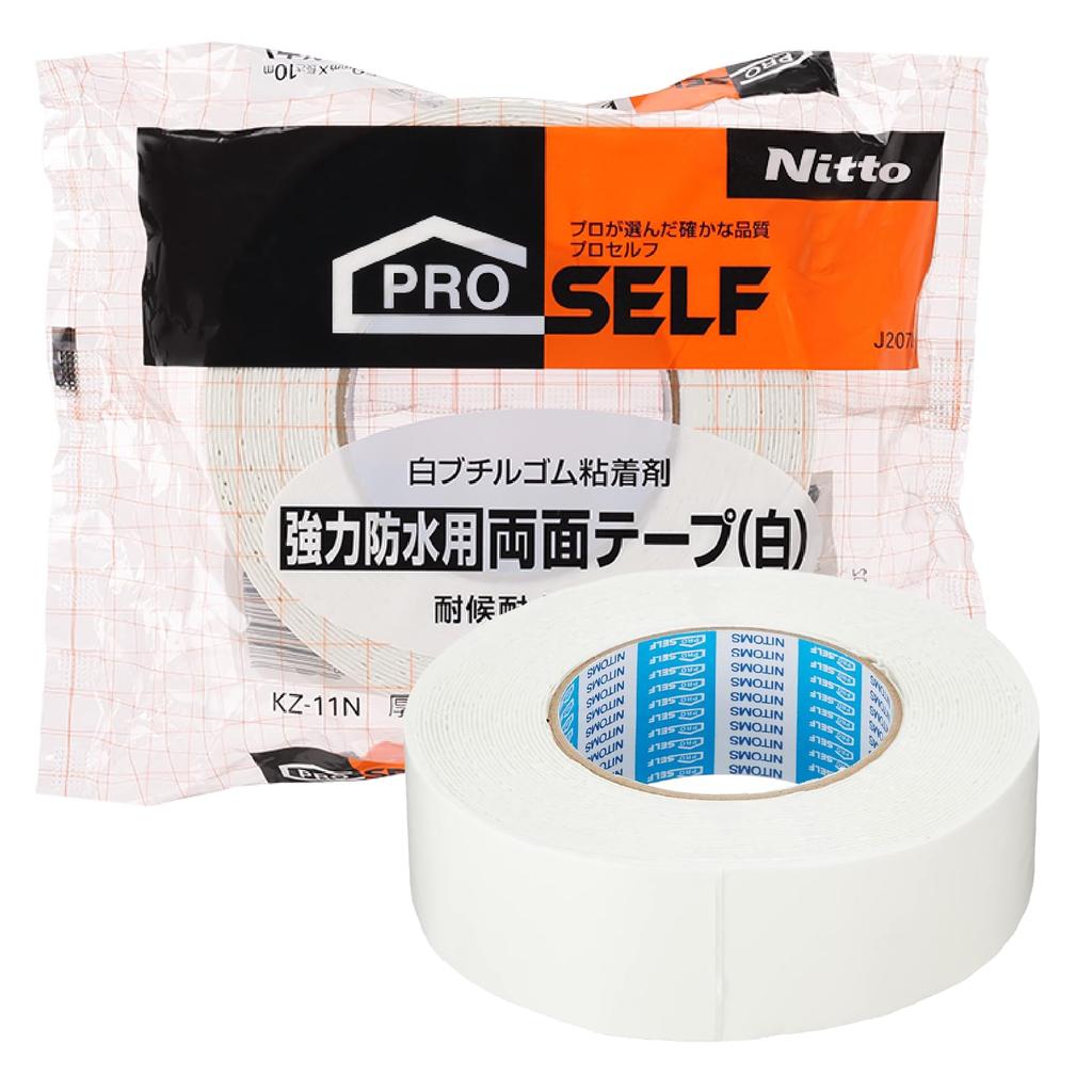 Nitoms J2070 Strong Waterproof Double Sided Tape White KZ-11 2.0 inches (50 mm) x 32.8 ft (10 m)