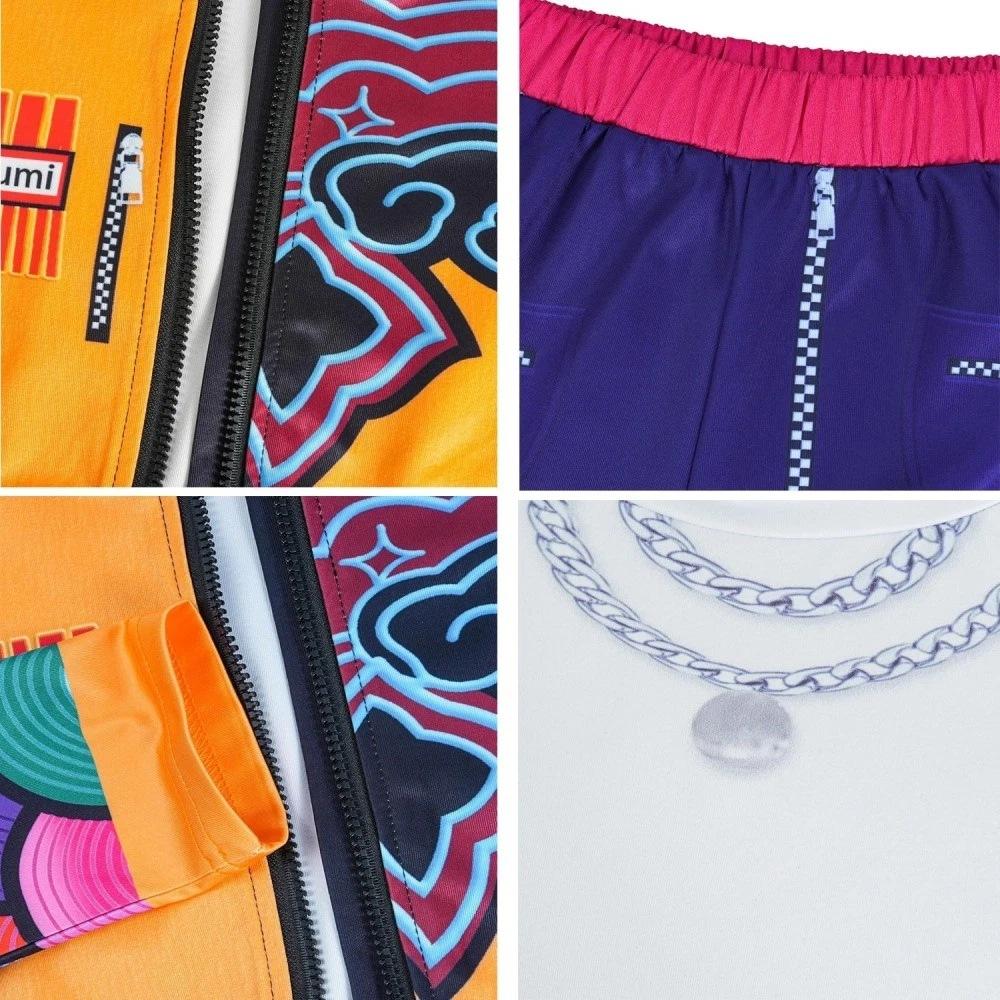 Girls K Pop Singer Rumi Halloween Dress Up Costume Children Stage Performance Outfit Kids School Carnival Party Role Play Suit