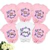Spanish Bridal Wreath Team Wedding Party Tshirt FeUnisex Bridesmaids Team Pre Wedding Party Short Sleeve Tshirt