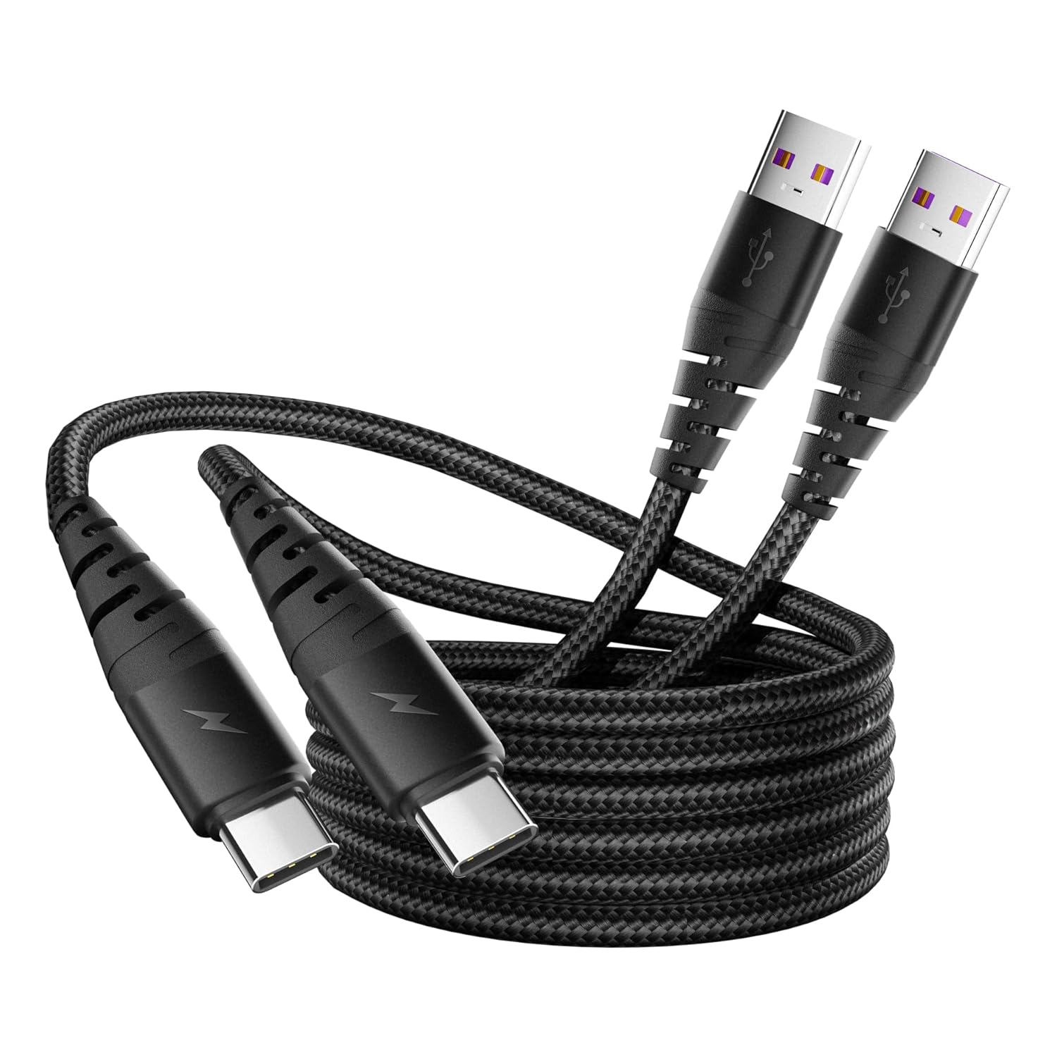 Type C Fast Charger Cord, 6FT 2-Pack USB A to USB-C Charger Cable for Fast Charging