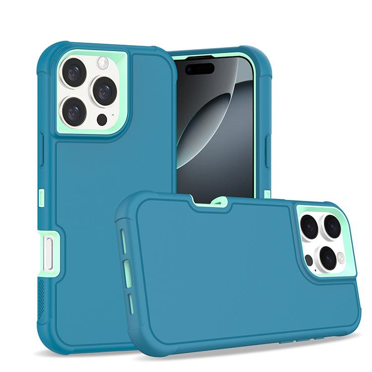 For IP16promax Defender Three-in-one Plus Sliding Sleeve Four-corner Anti-fall Airbag All-inclusive Large Hole Mobile Phone Case