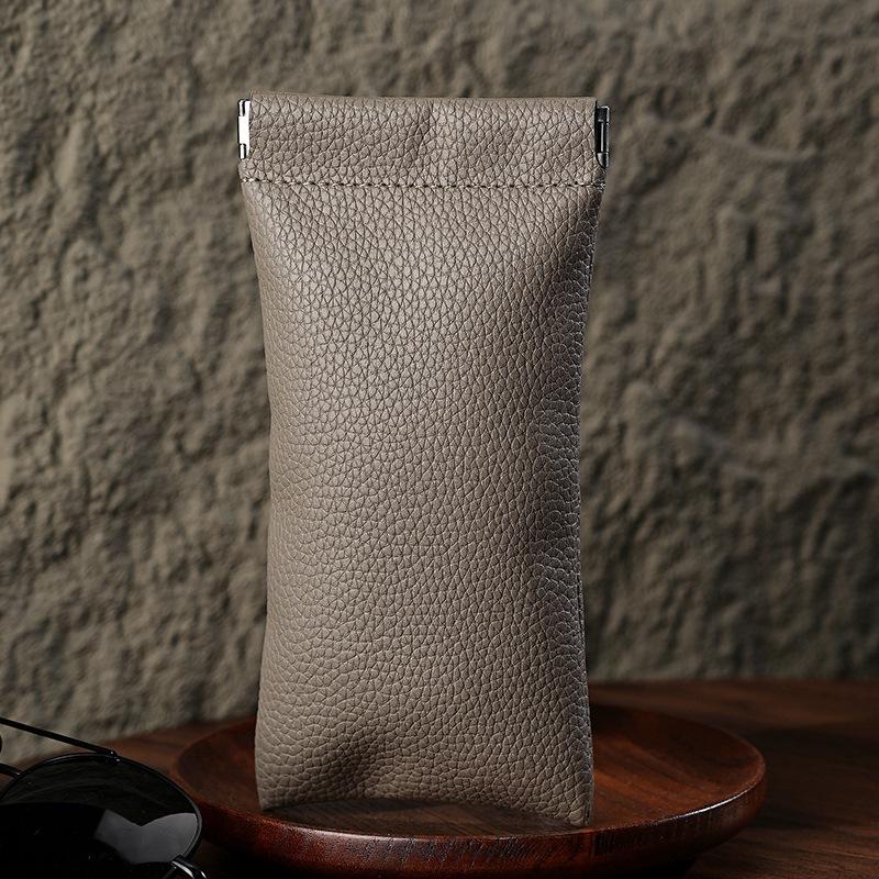 

2024 New Leather Mini Earphone & Data Cable Pouch with Automatic Closure