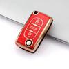 Mode TPU Autoschlüsselhülle Abdeckung Für Peugeot 207 307 308 407 607 807 Geschützter Schlüsselanhänger