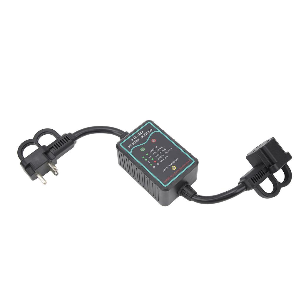 30A 120V RV Surge Protector 2100J Weatherproof Heat Insulation Circuit Analyzer Guard Device for Cam