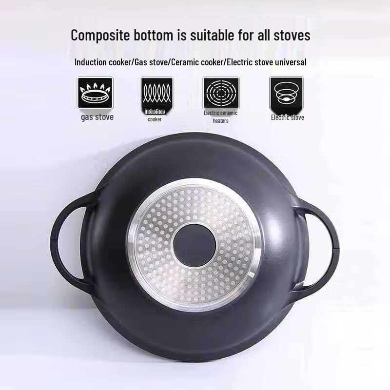 Lilang Commercial Non-Stick Wok with Lid