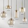 Modern Nordic Hanging Loft Glass Lustre Pendant Light Industrial Decor Lights Fixtures E27/E26 for Kitchen Restaurant Lamp