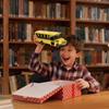 Non-Toxic 788Pcs School Bus Building Blocks Classic Yellow American School Bus Model Bricks Desktop Ornament Kids Educational Diy Toy Gift